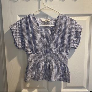 madewell • gingham style blouse